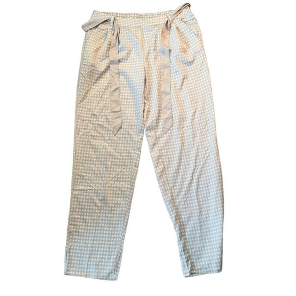 Womens Polka Dot Pajama Set With Lace Trim & Bow Accents - Size M - Picture 2 of 5